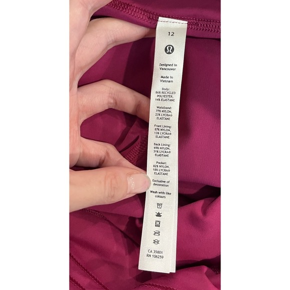 Lululemon Pink Pace Rival Mid-Rise Women's Activewear Skort Size 12 - Picture 3 of 5
